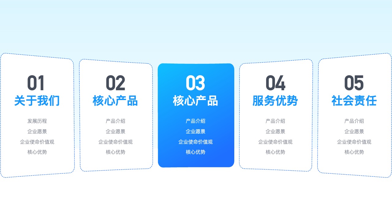 PPT模板  24页蓝色互联网年中晋升答辩工作汇报PPT模版
