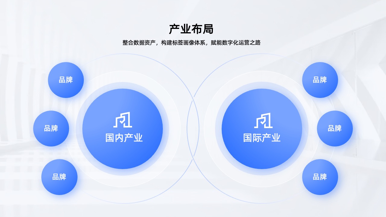 PPT架构 PPT模板  51页蓝色大厂逻辑架构图PPT模板免费下载