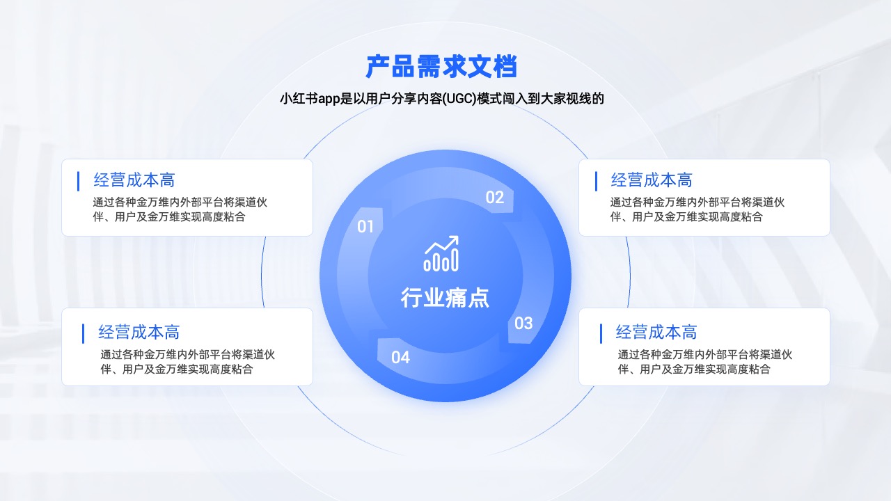 PPT架构 PPT模板  51页蓝色大厂逻辑架构图PPT模板免费下载