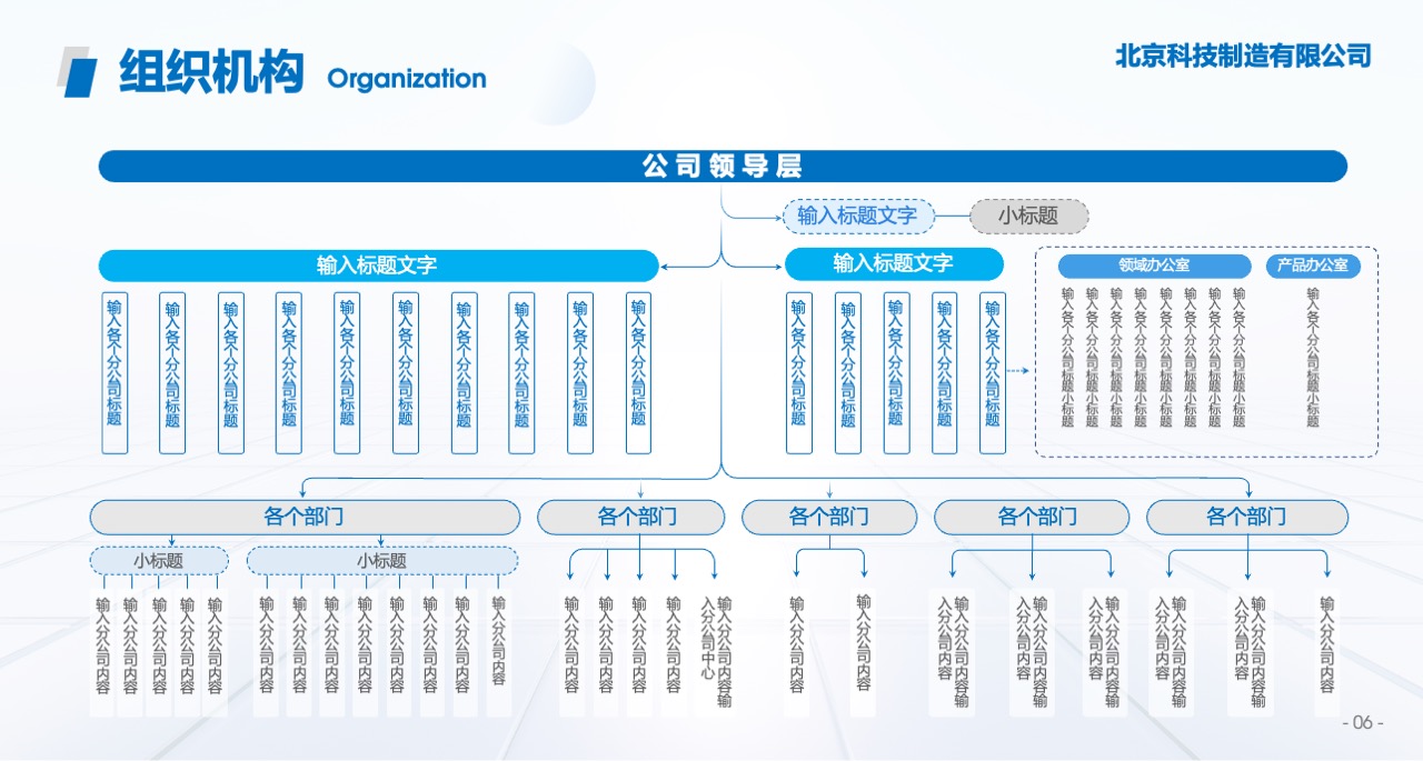 PPT模板  蓝色大气科技通用企业宣传PPT