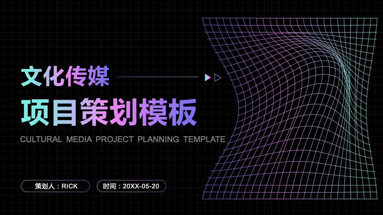 文化传媒项目策划模板PPT