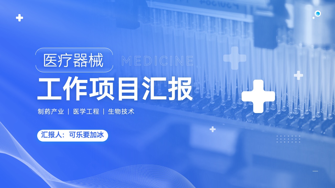 医疗器械工作项目汇报PPT