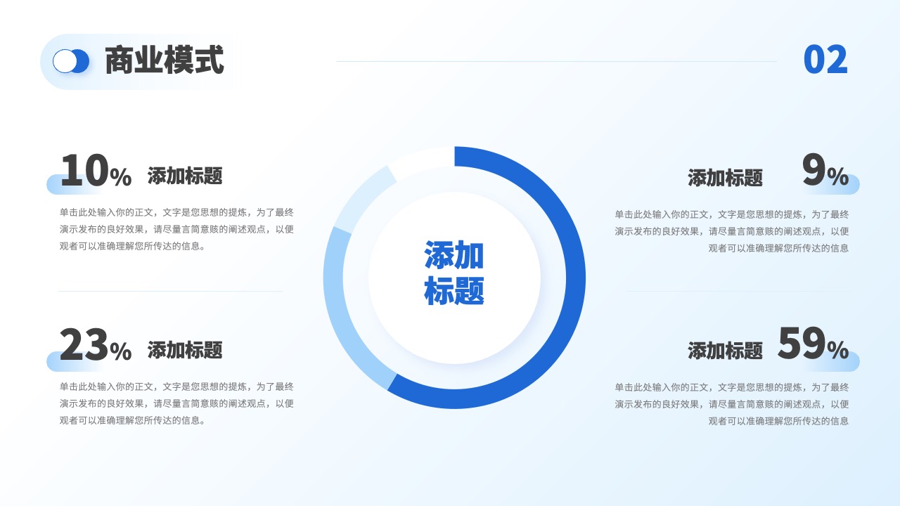 PPT模板  蓝色商务商业计划书PPT模板免费下载