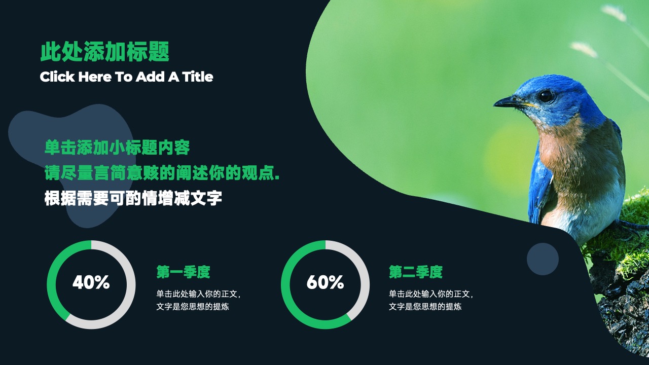 PPT模板  深色自然元素通用演示PPT模板免费下载