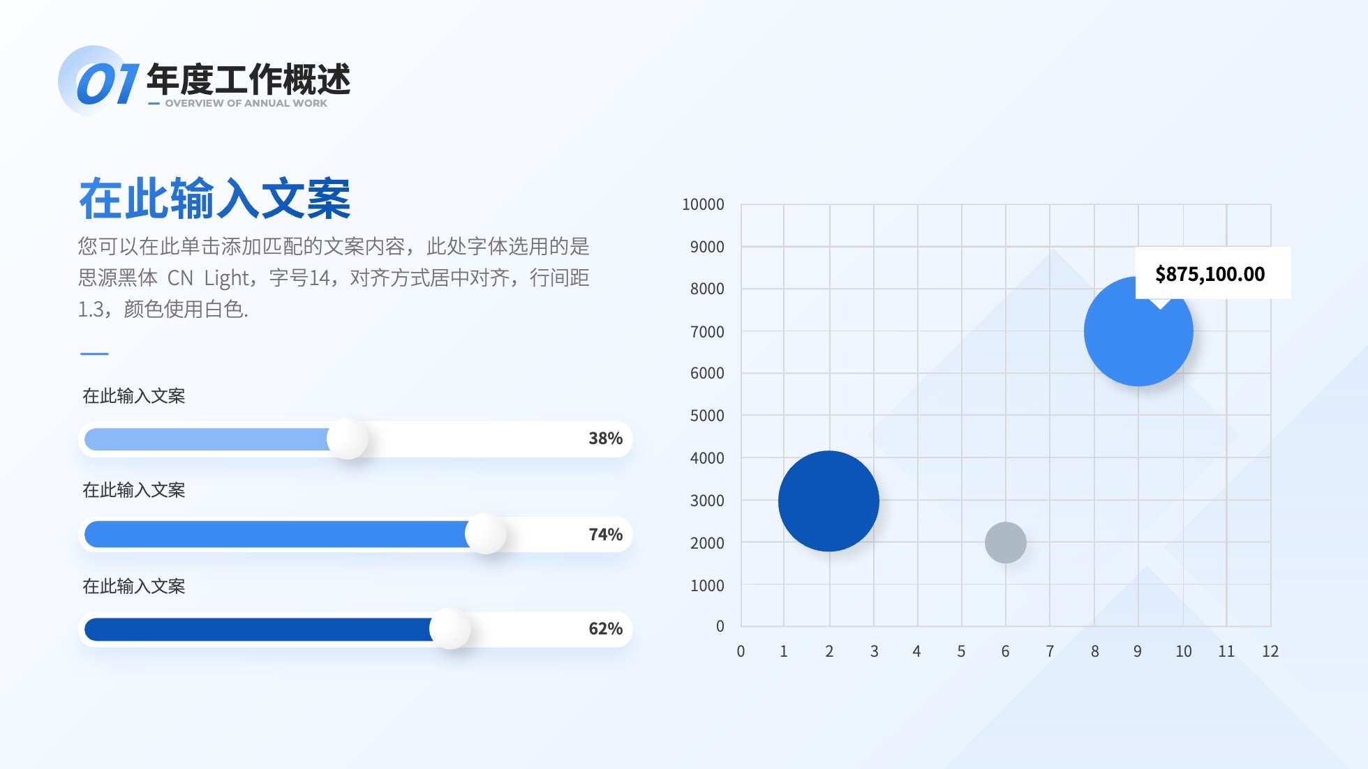 PPT模板  124页实用蓝色商务风图表统计设计PPT模板免费下载