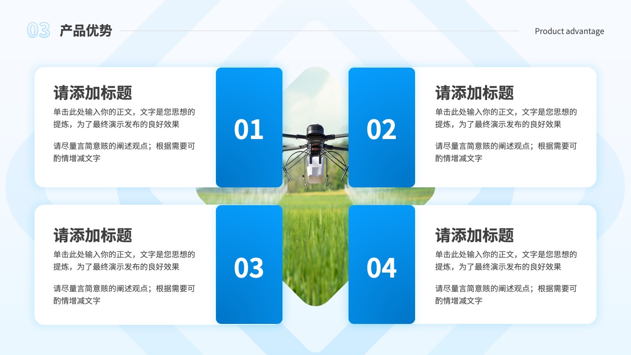 PPT模板  农业无人机应用讲解项目PPT模板免费下载