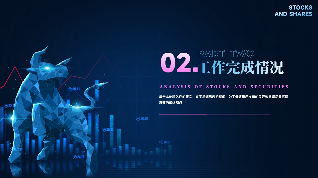 PPT模板  股票证券StockS分析PPT模板免费下载
