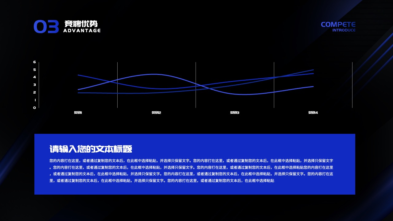 PPT模板  炫蓝色炫酷风竞聘述职PPT演示模板