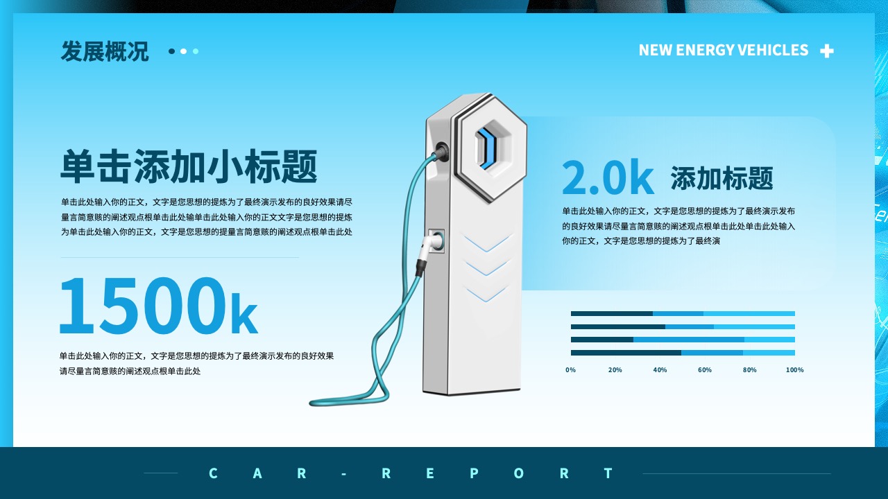 PPT模板  新能源汽车行业分析数据调研报告PPT模板免费下载