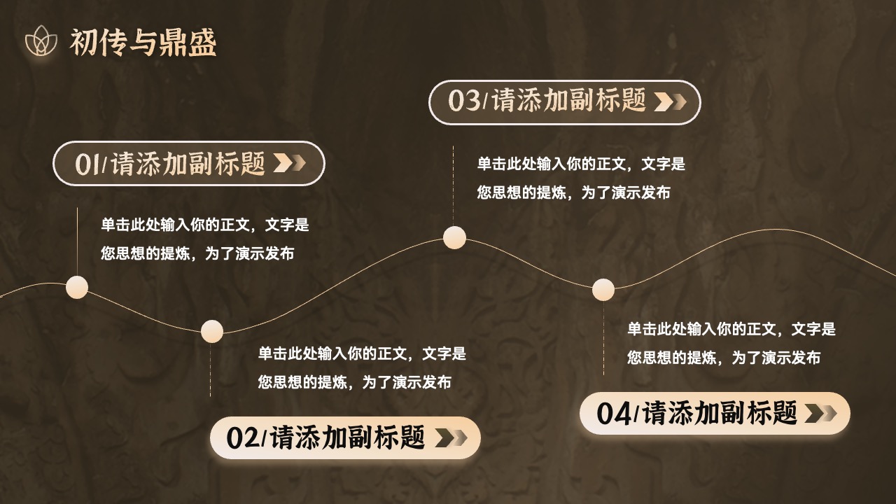PPT模板  中国汉传佛教发展史解读PPT模板免费下载