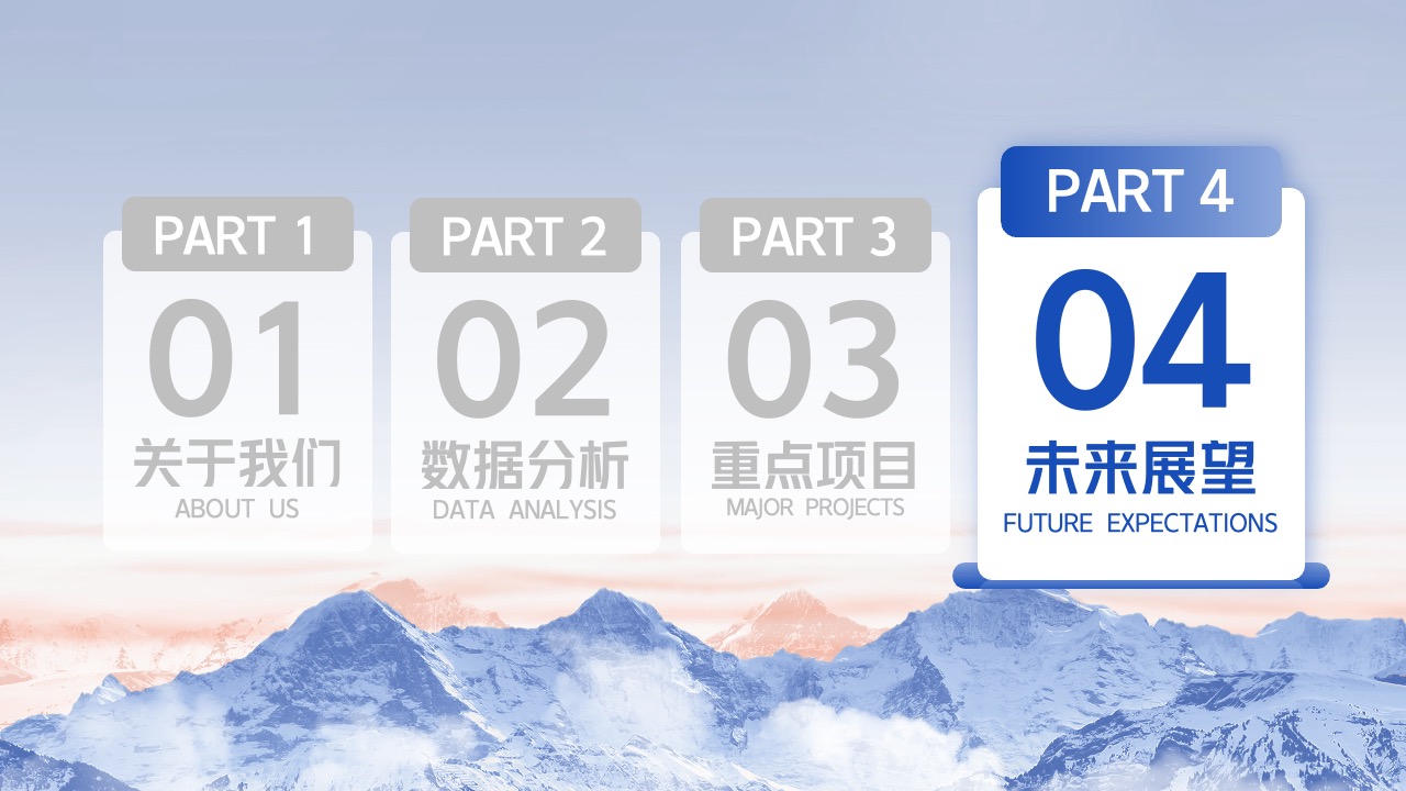 PPT模板  蓝色大气商务企业宣传模板PPT模版