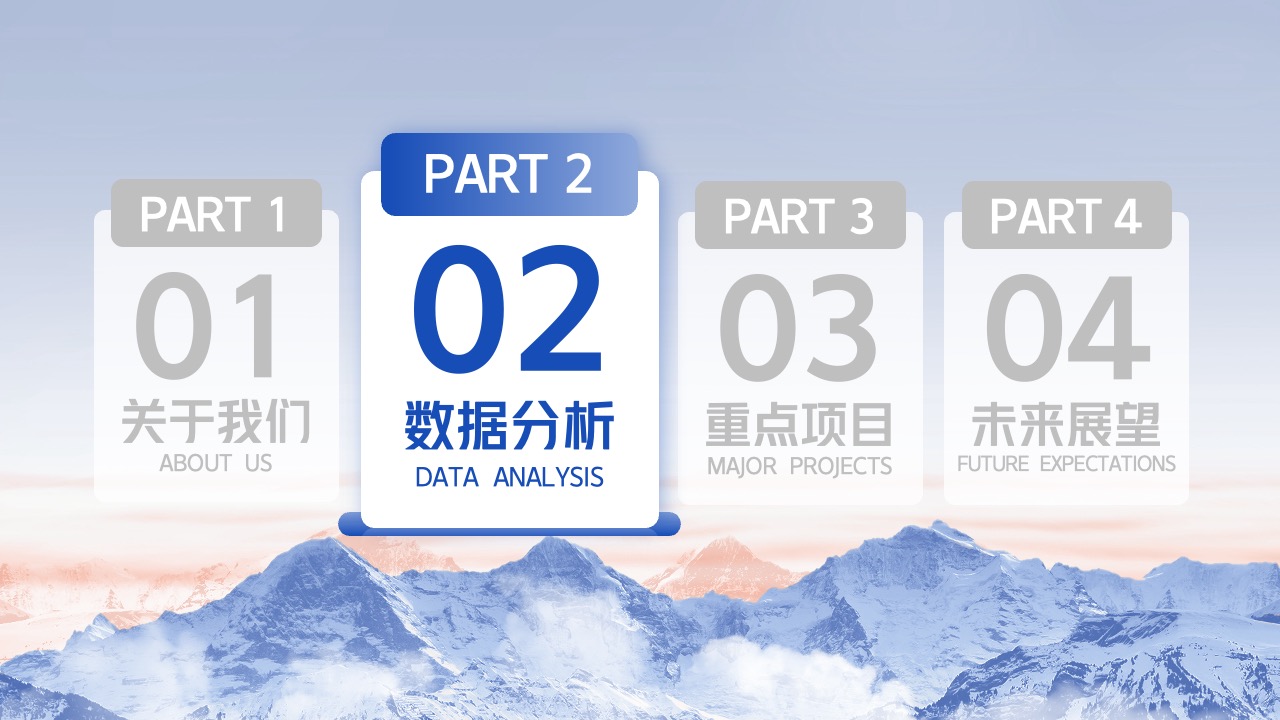 PPT模板  蓝色大气商务企业宣传模板PPT模版