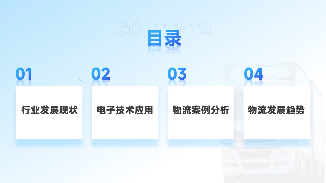 PPT模板  现代物流管理PPT模板免费下载
