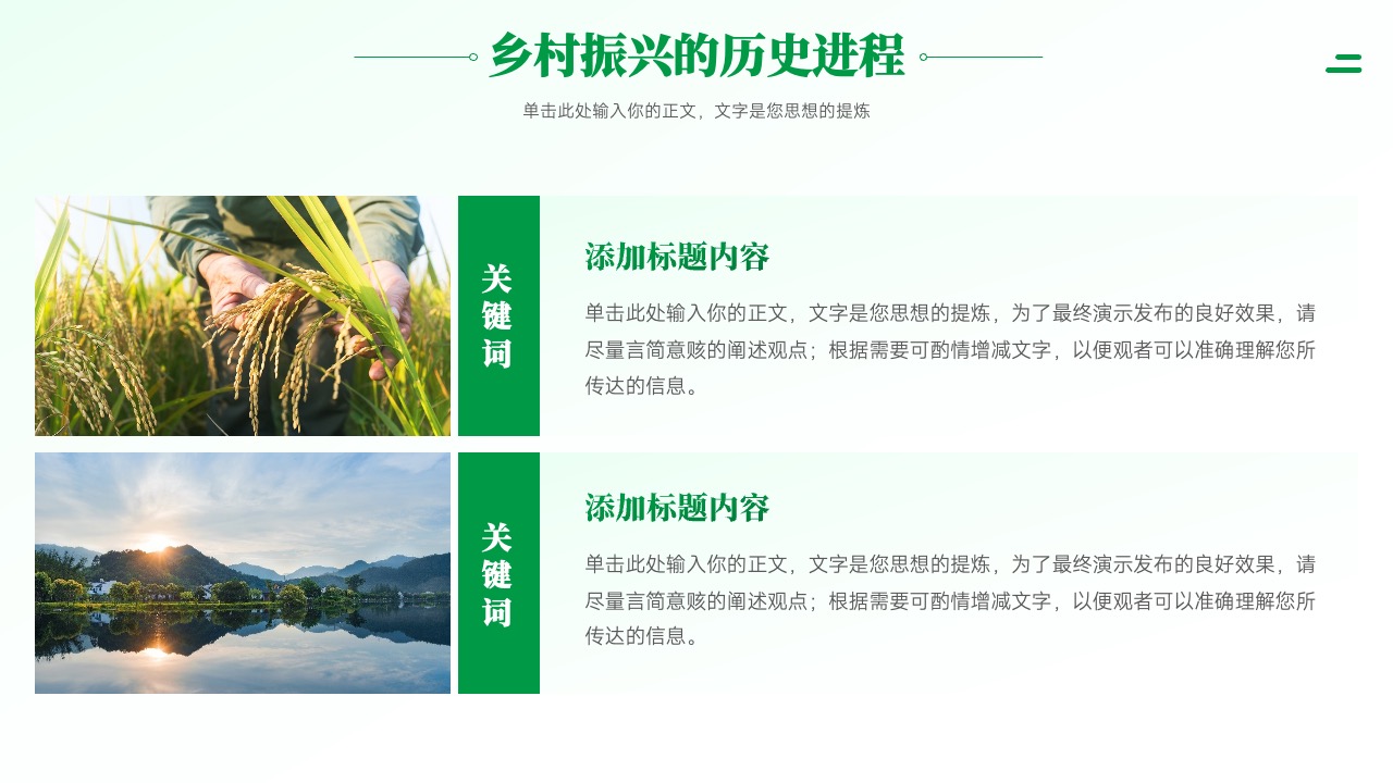 PPT模板  全面推进乡村振兴项目工作汇报PPT模板免费下载