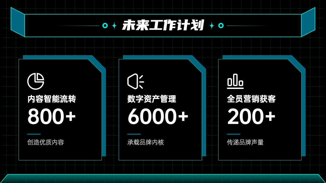PPT模板  科技酷炫总结汇报PPT模板免费下载
