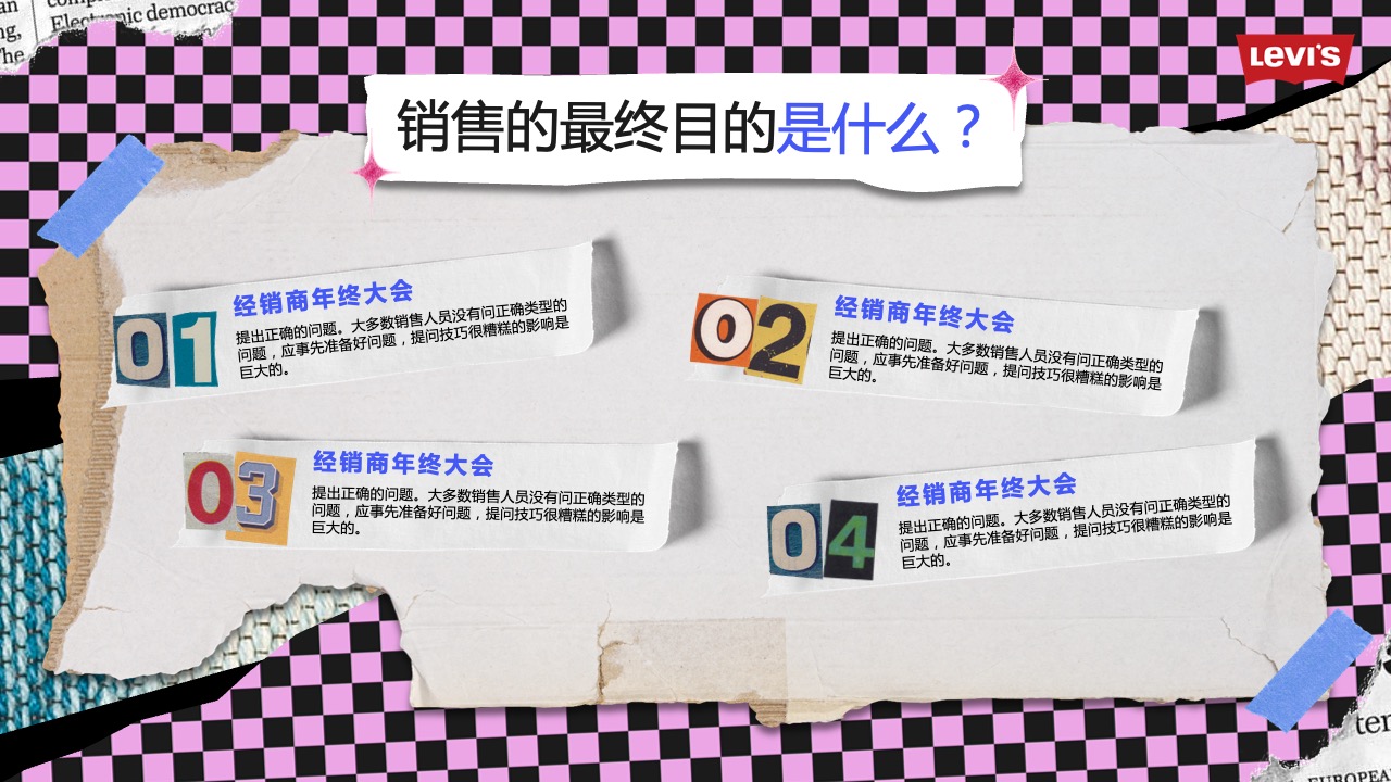 PPT模板  22页新媒体产品销售总结复古欧美潮流时尚PPT模板免费下载