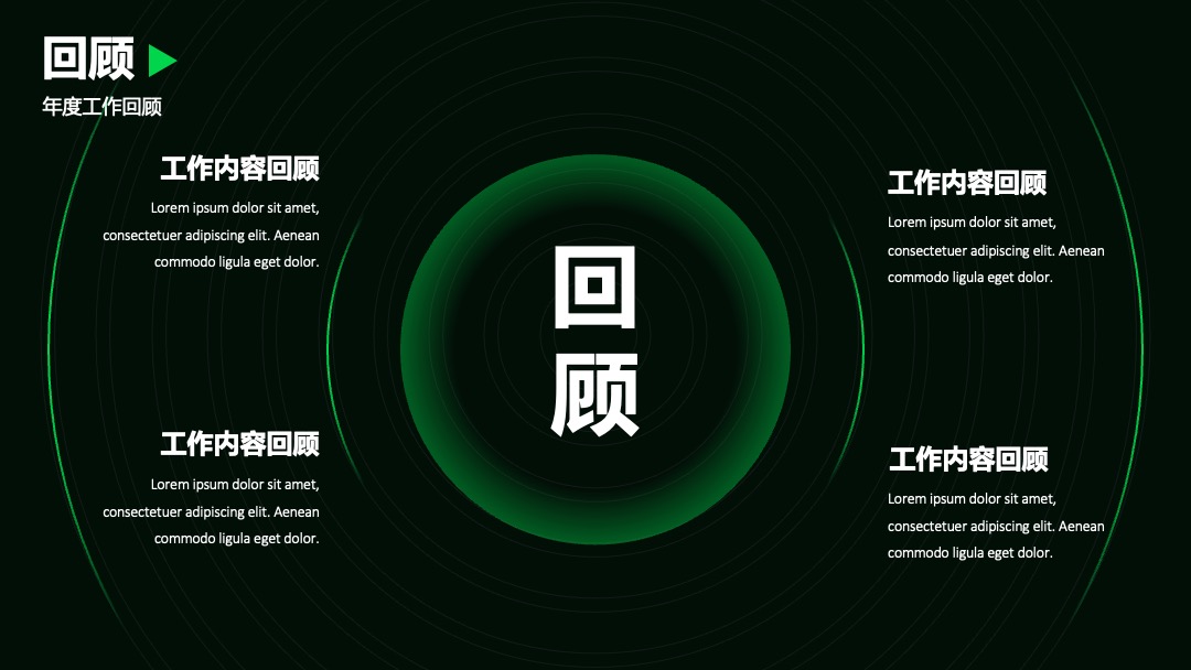 PPT模板  暗黑科技年终总结绿色PPT模板免费下载