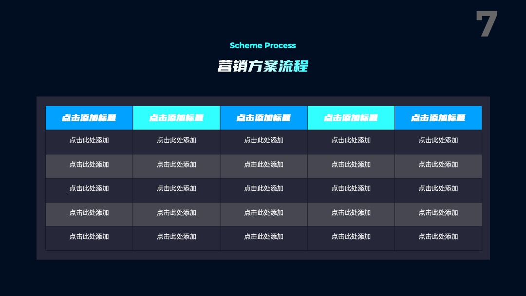 PPT模板  蓝色通用营销策划科技风PPT模板免费下载