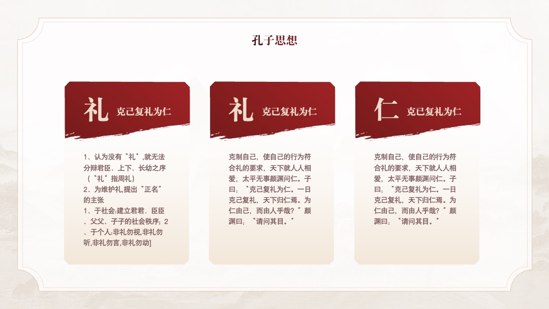 PPT模板  中国传统文化历史人物介绍至圣孔子PPT模板免费下载
