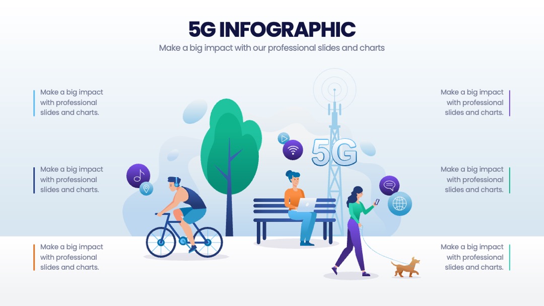 PPT可视化  5G幻灯片内容可视化信息图表PPT模板免费下载