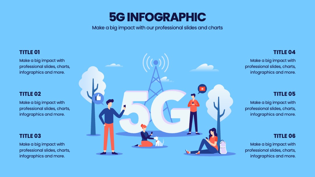 PPT可视化  5G幻灯片内容可视化信息图表PPT模板免费下载