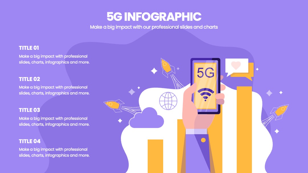 PPT可视化  5G幻灯片内容可视化信息图表PPT模板免费下载