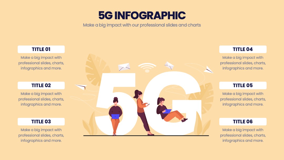 PPT可视化  5G幻灯片内容可视化信息图表PPT模板免费下载
