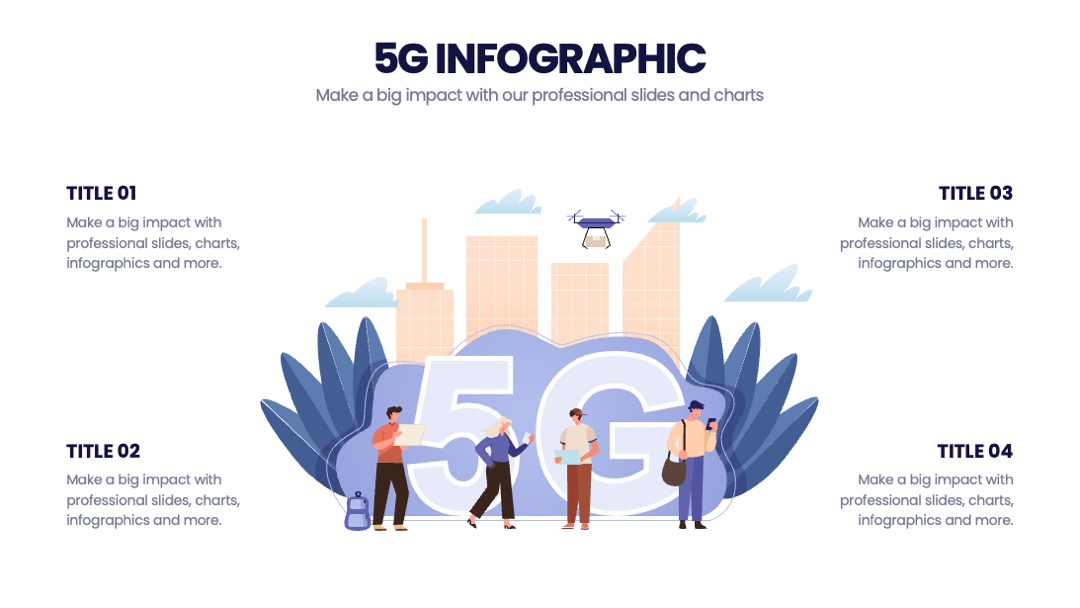 PPT可视化  5G幻灯片内容可视化信息图表PPT模板免费下载
