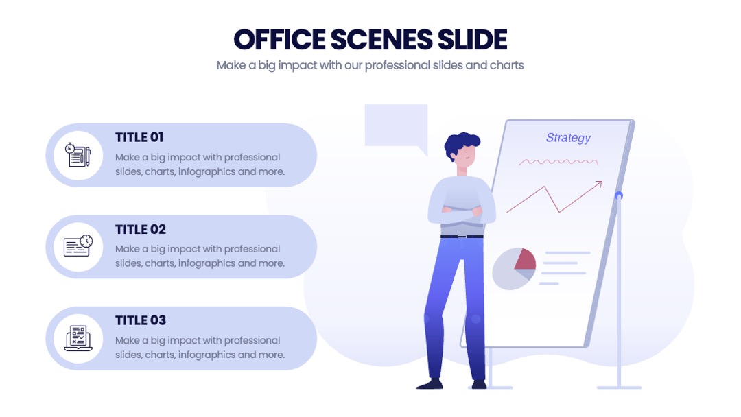 PPT可视化  办公室场景内容可视化信息图表PPT模板免费下载