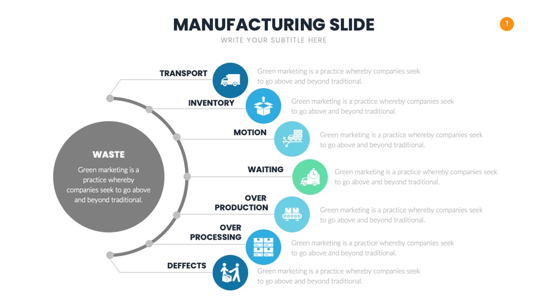 PPT可视化  多项内容图表可视化V1 PPT模板免费下载