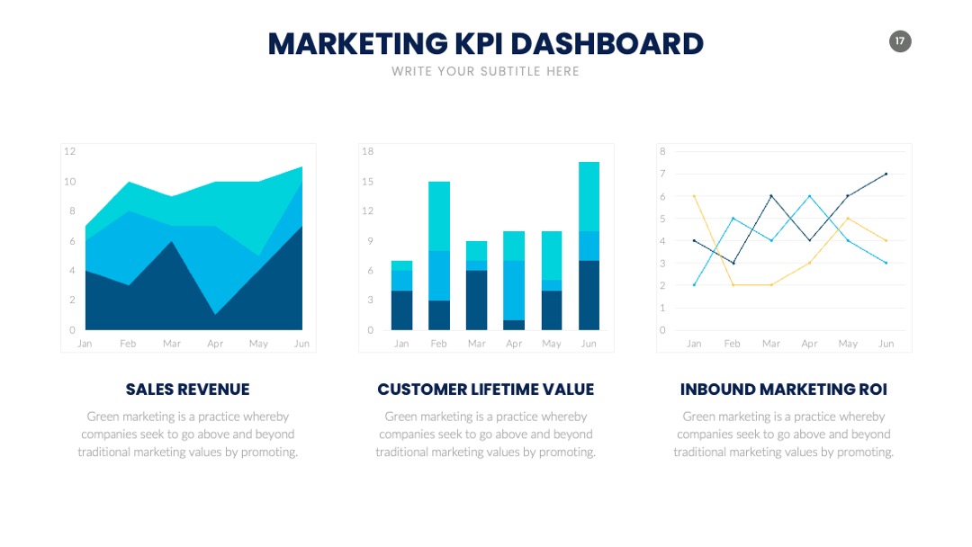 PPT可视化  KPI 内容可视化信息图表PPT模板免费下载
