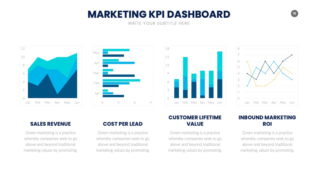 PPT可视化  KPI 内容可视化信息图表PPT模板免费下载