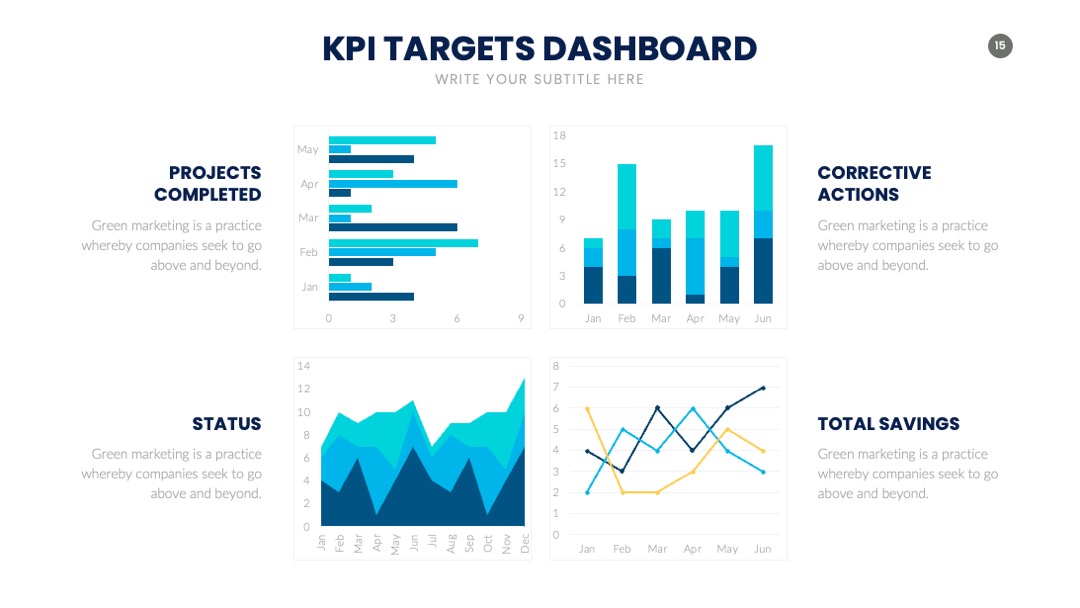 KPI 内容可视化信息图表PPT模板免费下载 免费下载- PPT百科