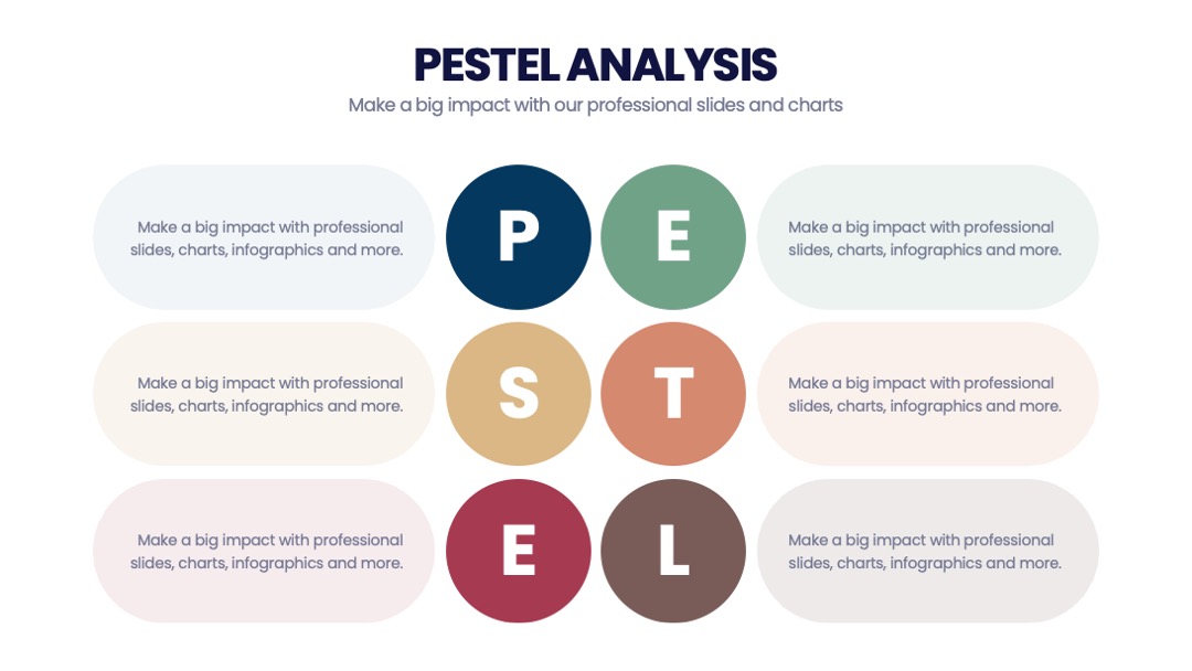 PPT可视化  PESTEL分析幻灯片内容可视化信息图表PPT模板免费下载