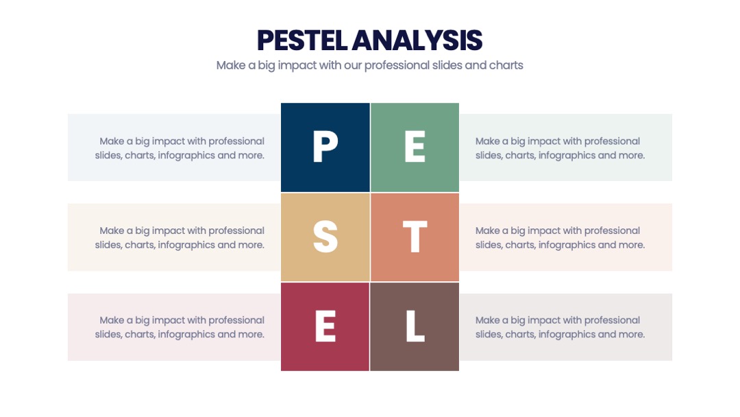 PPT可视化  PESTEL分析幻灯片内容可视化信息图表PPT模板免费下载