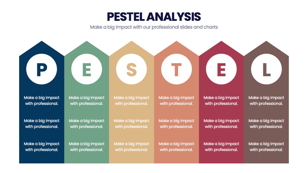 PPT可视化  PESTEL分析幻灯片内容可视化信息图表PPT模板免费下载