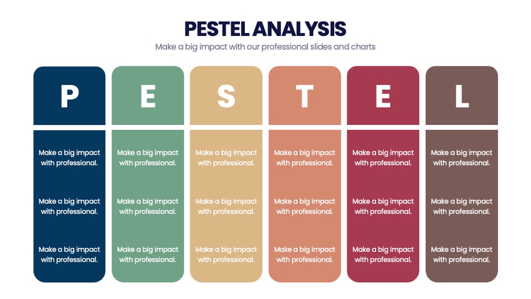 PPT可视化  PESTEL分析幻灯片内容可视化信息图表PPT模板免费下载