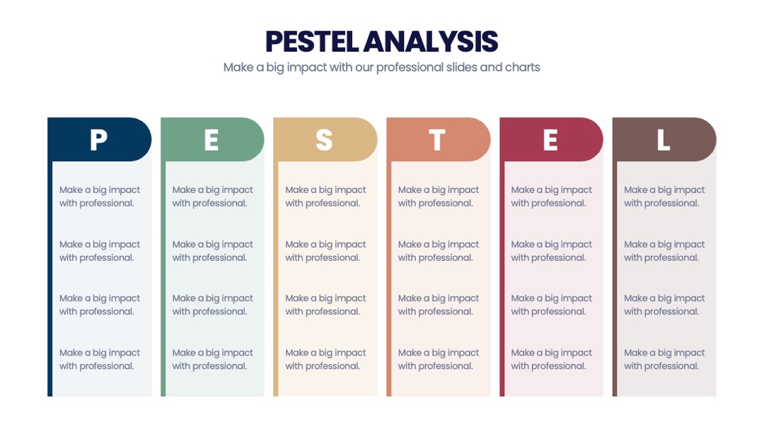 PPT可视化  PESTEL分析幻灯片内容可视化信息图表PPT模板免费下载