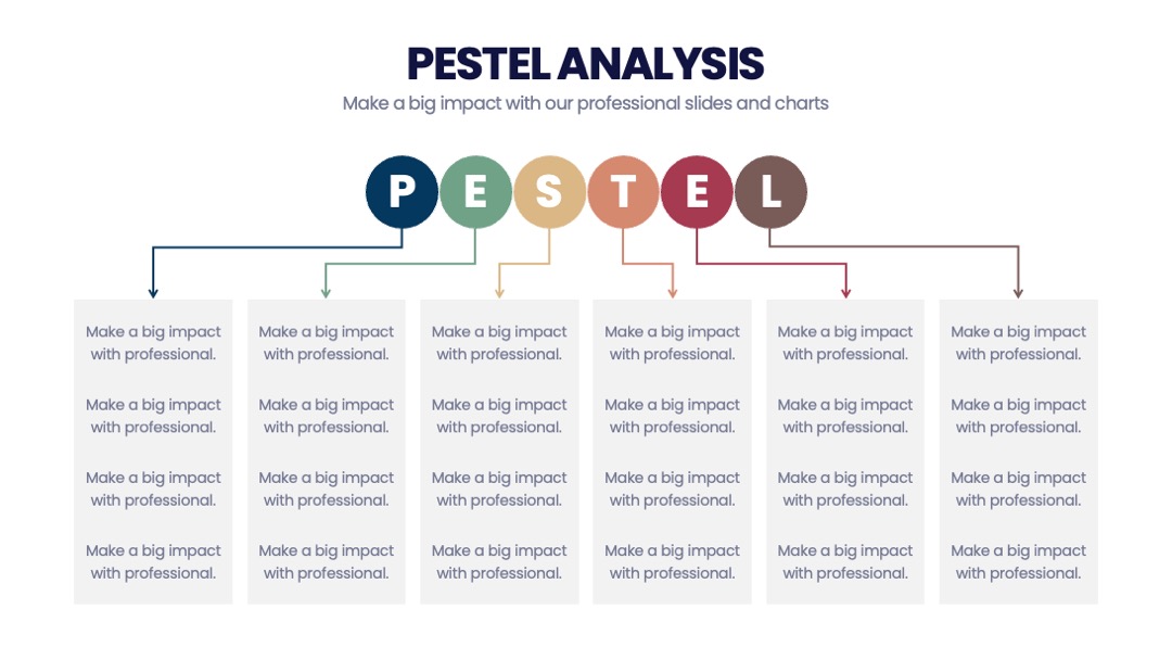 PPT可视化  PESTEL分析幻灯片内容可视化信息图表PPT模板免费下载