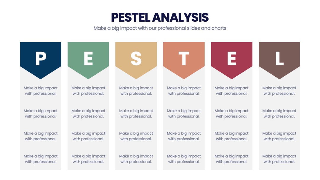 PPT可视化  PESTEL分析幻灯片内容可视化信息图表PPT模板免费下载