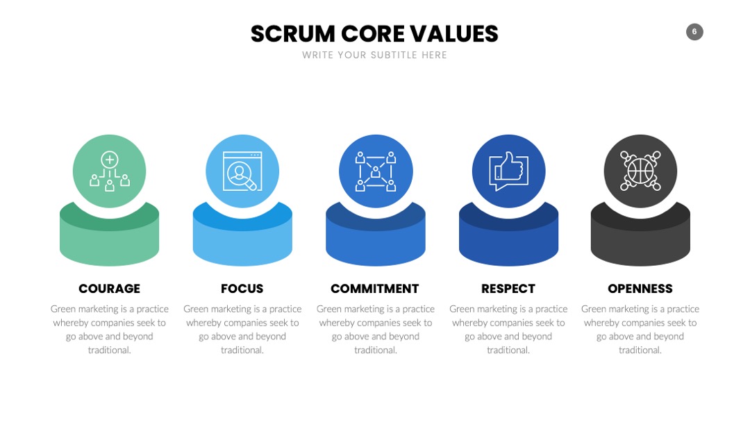 PPT可视化  SCRUM信息图表PPT模板免费下载