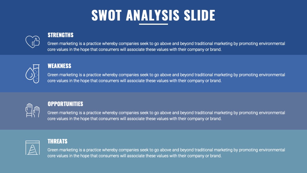 PPT可视化  SWOT分析幻灯片内容可视化信息图表PPT模板免费下载