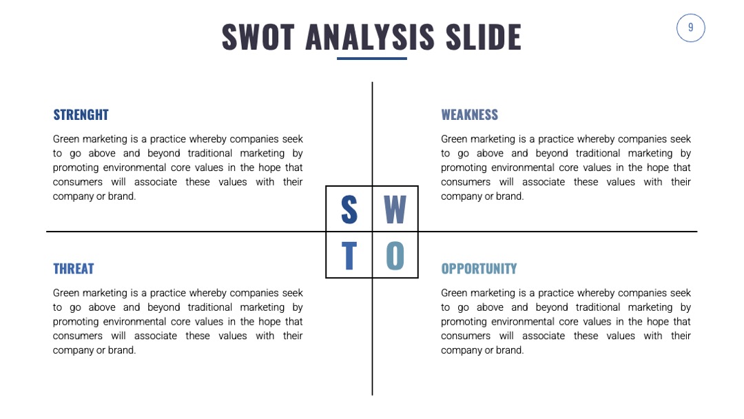 PPT可视化  SWOT分析幻灯片内容可视化信息图表PPT模板免费下载
