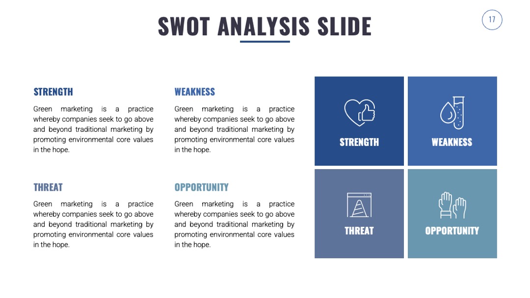 PPT可视化  SWOT分析幻灯片内容可视化信息图表PPT模板免费下载