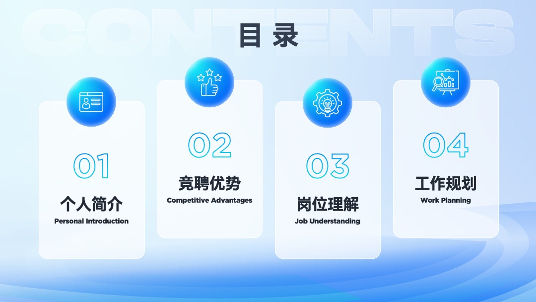 PPT模板  岗位竞聘PPT模板免费下载