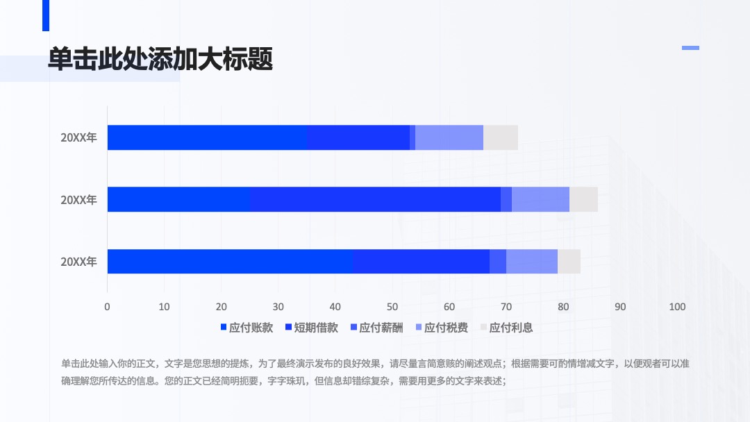 PPT模板  蓝色商务风工作总结汇报PPT模板免费下载