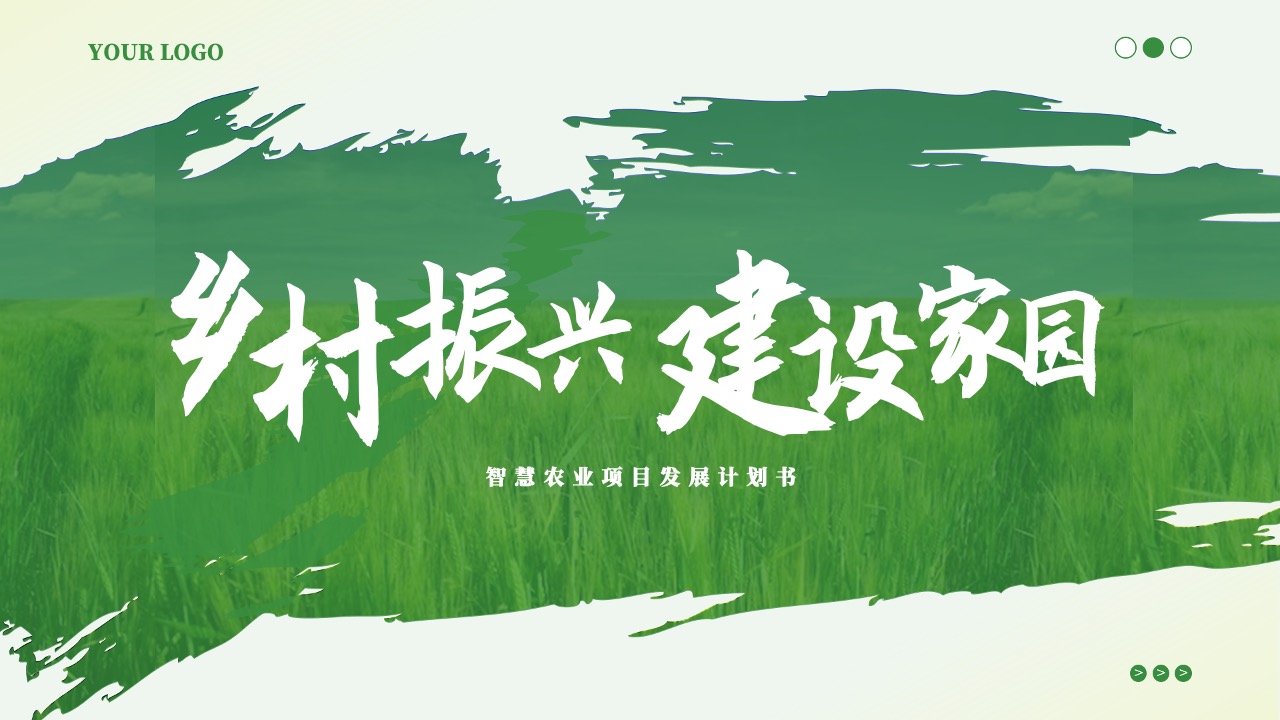 乡村振兴计划书PPT模板免费下载