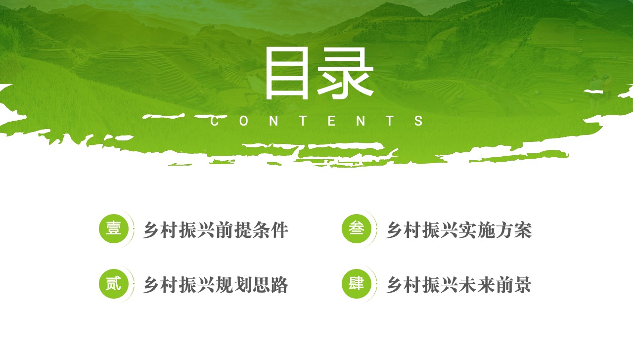 乡村振兴规划与前景PPT模板免费下载