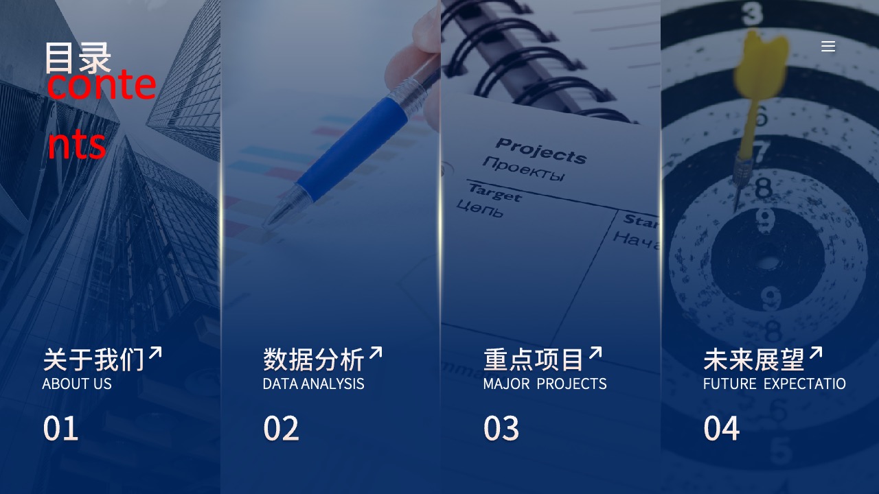 公司项目与展望PPT模板免费下载
