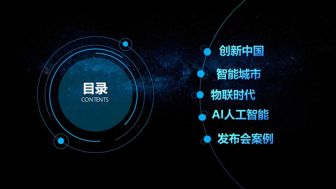 创新中国与智能城市概览PPT模板免费下载